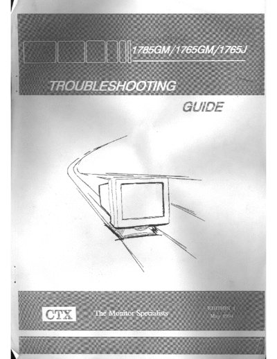 Chuntex Electronic 1785GM 1765GM 1765J Troubleshooting handbook guide